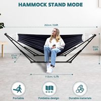 Hamac et chaise suspendue avec support pliable, ensemble de support de hamac portable à double usage pour hamacs d'intérieur et d'extérieur