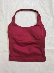 Top Deportivo Sin Costuras con Cuello Halter, Top de Yoga, Top Sin Mangas para Mujer, Conjunto de 2 Piezas, Ropa de Mujer, Leggings, Shorts de Yoga, Conjuntos de Gimnasio y Fitness - Product Image 6
