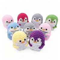 Muñeco de pingüino de ganchillo hecho a mano, nuevo, al por mayor, para decoración del hogar, regalo navideño, adorno