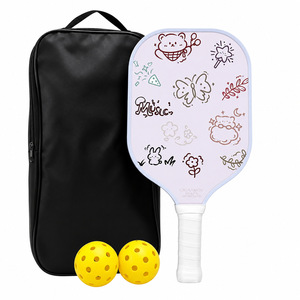 Kit de pickleball de voyage compact et portable en fibre de verre pour les vacances à la plage, prêt à l'emploi, avec raquettes et balles, kit professionnel - Product Image 2