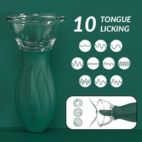 OEM Schneller Orgasmus Luftsaug-Vibrator mit Realistischer Zunge, Vibrierender Zungenstimulator, Erotikspielzeug für Frauen