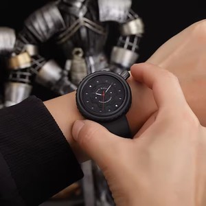 Oulm 5102 rueda de coche esfera redonda diseño hombres relojes correa de silicona reloj impermeable relojes hombre cuarzo deporte hombres relojes de pulsera - Product Image 5