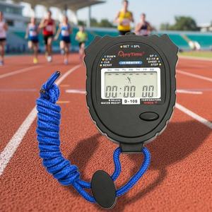 <span class=keywords><strong>Chronomètre</strong></span> de <span class=keywords><strong>sport</strong></span> électronique numérique professionnel pour course à pied, 10 tours, avec 8 alarmes musicales, affichage sur 2 lignes, précision, étanche, température - Product Image 1