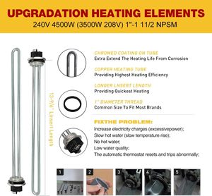 Комплект электрических нагревательных элементов для водонагревателя EWH-05: 2 нагревательных элемента 4500 Вт/240 В, нижний/верхний термостаты, инструмент для быстрой замены 2 - Product Image 3