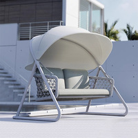 Ensemble de canapés modulaires d'extérieur en rotin PE sur mesure, cadre en aluminium antirouille, imperméable