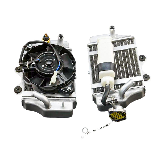 OEM Motorcycle Water Cooler Alloy Radiator Equipped with Fan Motor Cycle off Road Bike Engine Dissipate Heat Accessories