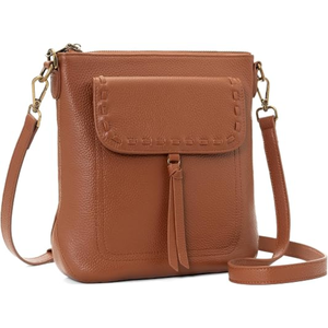 Bolso bandolera de cuero con borla y cierre de cremallera, correa única, diseño de lichi, bolso de hombro para mujer - Product Image 3