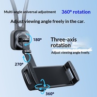 Soporte ajustable de altura para asiento deportivo de plástico, soporte trasero plano para reposacabezas, soporte fijo para teléfono móvil, iPad, ordenador, soporte colgante para coche.