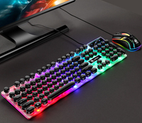 Kit de souris gamer pas cher, souris filaire avec rétroéclairage LED RGB, kit LED ergonomique, souris et clavier de jeu pour PC, combo de jeu E-Sport