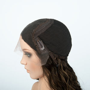 Peluca de cabello humano virgen ruso natural, color marrón con reflejos, cutícula alineada, pelucas con frente de encaje transparente para mujeres blancas - Product Image 3