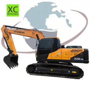 Excavadora de orugas Hyundai de 22 toneladas barata, pala barata usada de 22 toneladas PC200 Robex 220 HX 220 SY215 en stock