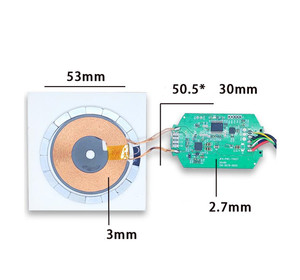 Taidacent USB tipo <span class=keywords><strong>C</strong></span> 5V 12V Teléfono de alta potencia transmisor de carga inalámbrica rápida PCB 15W Módulo de cargador inalámbrico magnético para coche - Product Image 2