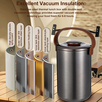 Conteneurs de 2000 ml, boîtes à lunch, acier inoxydable, isolation sous vide, bouche large, récipient alimentaire pour soupe, avec pot empilable à 3 niveaux