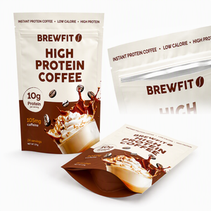 Sacchetto Personalizzato con Stampa per Confezionamento <span class=keywords><strong>di</strong></span> Chicchi <span class=keywords><strong>di</strong></span> Caffè Tostato, Busta Richiudibile con Zip in Mylar per Alimenti - Product Image 3