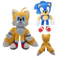 Peluche Sonic de dessin animé, jouet en peluche doux, poupée en coton PP, figurine câlinable pour enfants et collectionneurs, ornement en peluche