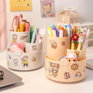 Multi Colors Designed Rotating Art Supply Organizer 360 Degree Pencil Holder Good for Students School Office