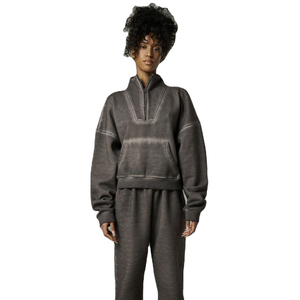 Maglione Versatile da <span class=keywords><strong>Donna</strong></span>, Stile Casual e Rilassato, Cappotto con Mezza Zip per Autunno e Inverno - Product Image 1