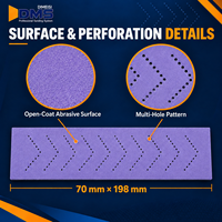 Bandes de papier abrasif en céramique violettes DMS B938 70 mm x 198 mm pour ponçage manuel automobile