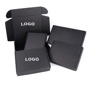 Custom Eco Friendly Shirt Apparel Shipping Cardboard Paper Boxes Black Corrugated Box For Clothing And Shoe Packaging