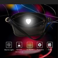Tas Tangan Lampu LED Bentuk Hati Sensor Gerak Inframerah dengan Bahan ABS, Baterai Kancing, Tahan Air IP20, Cahaya Putih Hangat 2700K