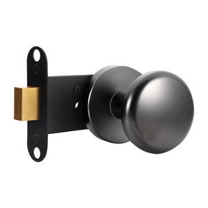 Serrure de porte invisible dissimulée en alliage pour chambre à coucher, poignée ronde moderne sans clé avec kit d'installation - Product Image 4