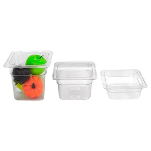 CHL Home kitchen equipment hotel buffet display plastic polycarbonate Full Size 2/1 1/3 gastronorm food carrier GN pan with lid - Product Image 1