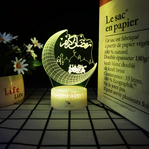 Hồi giáo ramadan Acrylic Đèn LED Đèn điều khiển từ xa <span class=keywords><strong>allah</strong></span> Arabic trang trí nội thất LED bảng đèn 3D ánh sáng ban đêm cho trang trí nhà - Product Image 6