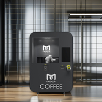 Nouvelle machine distributrice de café automatique avec bras robotisé d'impression IA, robot barista, écran tactile, refroidissement thermoélectrique, fonctionnement à pièces