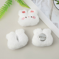 Broche en peluche animale mignonne DIY de 6 cm, panda, lapin, poussin, avec épingle de sûreté pour vêtements, chapeaux, sacs, bandeaux