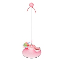 Jouet interactif pour chat à LED, bâton de stimulation à ventouse, rotation à 360°, lumineux dans le noir, en TPR durable pour chats d'intérieur et chatons