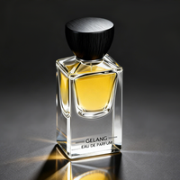 Nouveauté, flacon de parfum en verre de luxe carré 50 ml, flacon de parfum en verre personnalisé 30 ml, flacon de parfum transparent avec emballage