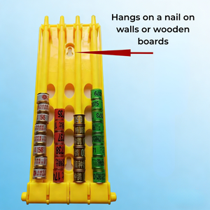 Supporto per Anelli per Piccioni MagicDots, in Plastica, per Uso Interno/Esterno, Rettangolare, Multicolore, per Classificazione, Supporto per Anelli per Zampe di Uccelli Domestici - Product Image 4