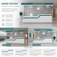 Bureau de réception pour infirmières d'hôpital, bureau de tri médical pour clinique, bureau d'accueil médical moderne et personnalisé pour centre de santé