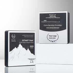 Troféu da placa da concessão do metal da parte alta com impressão UV-Eco-amigável certificado gravado para agentes autorizados da franquia do tipo - Product Image 2