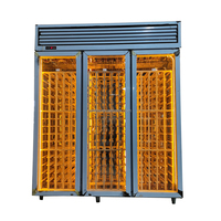 Kasten voor wijnpresentatie met 3 glazen deuren, ventilatiekoeling, op maat gemaakt, voor commerciële restaurants, fabrikant van wijnkoelkasten