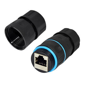 ขั้วต่อ RJ45กันน้ำ IP68เกรดอุตสาหกรรม CAT6A M23กลางแจ้ง<span class=keywords><strong>สาย</strong></span>เคเบิลอีเทอร์เน็ต LAN Coupler สังกะสีโลหะผสมป้องกัน CCTV - Product Image 3