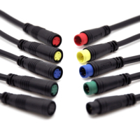 Kit de conversion de vélo électrique IP65, câble Ebike M8, étanche, connecteurs mâles et femelles 2 PIN, 3 PIN, 4 PIN, 5 PIN