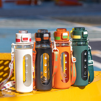 Bouteille d'eau sport 950 ml avec couvercle à paille et poignée enroulable, idéale pour la gym, les enfants, les cadeaux d'affaires et les festivals en plein air