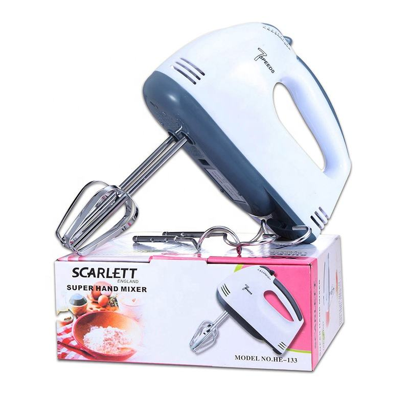 Batteur à Oeufs Électrique Portable à 7 Vitesses pour Gâteau et Lait 500w Petit Batteur à Main avec Bol pour Pâte Farine Bâton Crochet Nouveau