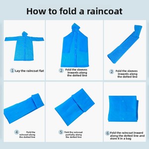 Impermeable Portátil para Senderismo, Grueso, Desechable, de EVA, Anti-Tormenta, para Adultos y Niños, Capa de Lluvia para Viajes al Aire Libre - Product Image 3