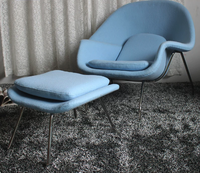 Fauteuil de loisirs inclinable en fibre de verre style nordique, design utérus-placenta, mobilier artistique créatif, pieds en métal modernes, canapé individuel unique et luxueux