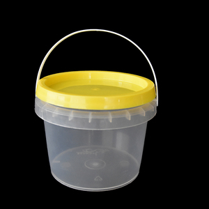 Beurre de cacahuète de qualité alimentaire en plastique transparent à paroi mince récipient alimentaire rond hermétique <span class=keywords><strong>seau</strong></span> à miel polyvalent avec couvercle jaune - Product Image 2
