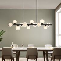 Lustre LED moderne nordique de luxe en cuivre pour hôtel villa restaurant salle à manger-lampe suspendue en verre boule de haricot magique pour vivre