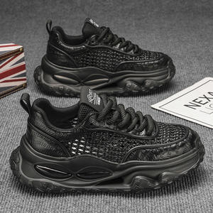 Chaussures pour hommes 2025 – Nouvelle collection été, respirantes en maille, à lacets, tendance, polyvalentes, à semelle épaisse, résistantes à l'usure, style jeune et sportif décontracté - Product Image 3