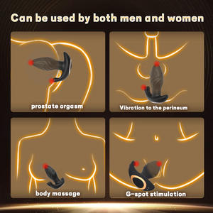 Kleine Stahl kanone einziehbares Hinterhof massage gerät für Männer Prostata Vibrator Mastur bator Anal Plug für Erwachsene - Product Image 3