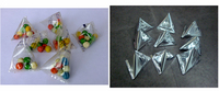 Machine d'emballage automatique de sachets de thé triangulaires (intérieur et extérieur) avec étiquetage en film plastique/papier