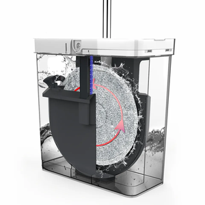 <span class=keywords><strong>LIDL</strong></span> Mismo estilo 360 Limpieza de microfibra Hogar Mojado y seco Mopa plana mágica de doble uso con cubo de fregona y 2 uds Paños de fregona - Product Image 2