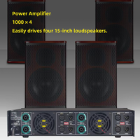 Amplificateur de puissance professionnel de classe D, 4 canaux, 1000 watts, amplificateur audio de scène pour caisson de basses et système Line Array