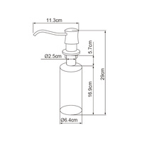 Distributeur de savon pour évier de cuisine en laiton LongAn T017-1, pompe à bec courbé en forme de col de cygne avec options de bouteilles de 350 ml, 500 ml et 1000 ml