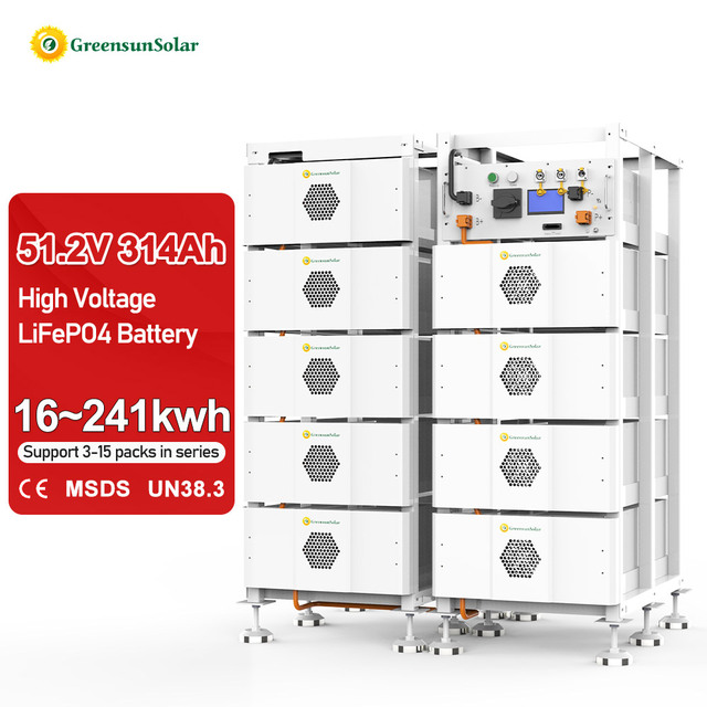 Lifepo4 Battery Pack 51.2v 314ah Lifepo4 Battery High Voltage Battery 160KWH 200KWH 225KWH 241KWH